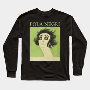 POLA NEGRI - Vamp caricature Long Sleeve T-Shirt